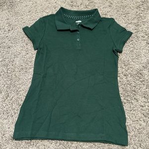 Short Sleeve Forest Green Button Up (Collared)